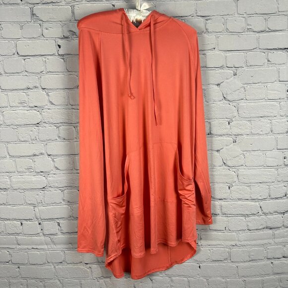 Swiss Alps‎ Women's Hooded Sun Protection Swim Cover-Up Dress, Size XL, Tea Rose - Picture 3 of 10